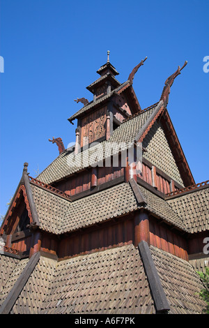 Daube Kirche im norwegischen Teil des World Showcase, EPCOT Center, Disney World, Orlando, Florida, USA Stockfoto