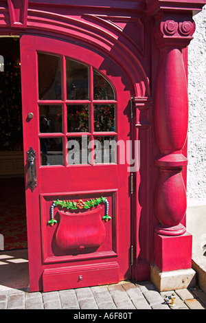 Tür, Weihnachten-Ecke-Geschenk-Shop, deutsche Sektion der EPCOT Center, World Showcase, Disney World, Orlando, Florida, USA Stockfoto