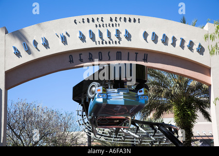 Aerosmith Rock N Roller Coaster ride Eingang, Sunset Boulevard, Disney MGM Studios, Disney World, Orlando, Florida, USA Stockfoto