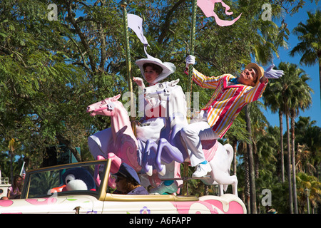 Disney-Stars und Motor Cars Parade, Mary Poppins und Bert, Disney MGM Studios, Disneyworld, Orlando, Florida, USA Stockfoto