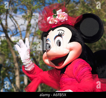 Minnie Maus, Disney-Stars und Motor Cars Parade, Disney MGM Studios, Disneyworld, Orlando, Florida, USA Stockfoto