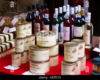 Markt-Anzeige der lokalen produzieren Sarlat la Caneda Dordogne Aquitanien Frankreich Stockfoto