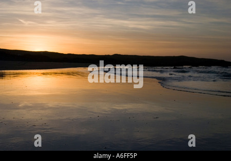 Loughros Punkt Ardara County Donegal Ireland am Strand bei Sonnenuntergang Stockfoto