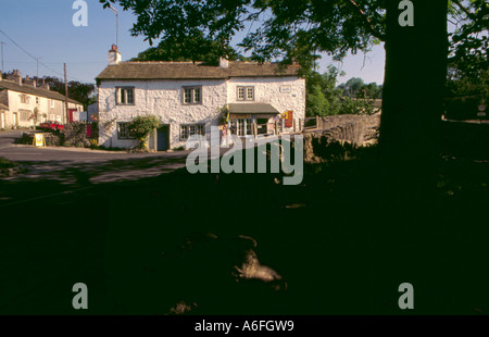 Stein-Cottages, Malham Dorf, Malhamdale, Yorkshire Dales National Park, North Yorkshire, England, UK. Stockfoto