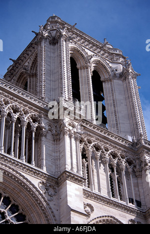 Einer der Türme von Notre Dames Stockfoto