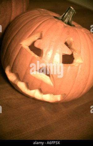 Geschnitzte Halloween-Kürbis Stockfoto