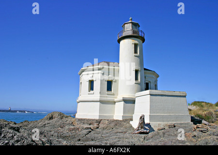 Coquille Fluss Leuchtturm in Bullards Beach State Park in der Nähe von Bandon, Oregon Stockfoto