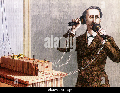 ALEXANDER GRAHAM BELL schottischen geboren US-Wissenschaftler 1847 1922, die das Telefon 1876 patentiert Stockfoto