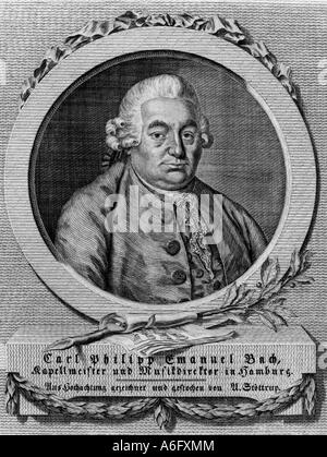 CARL PHILIPP EMANUEL BACH deutsche Komponist 1714-1788 Stockfoto