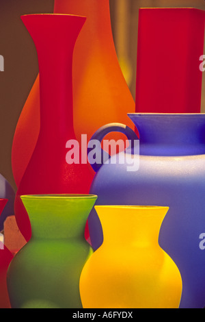 Buntes Glas Vasen Stockfoto