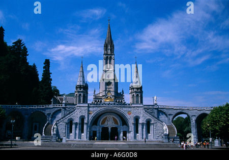 Basilika in Lourdes, Frankreich Stockfoto