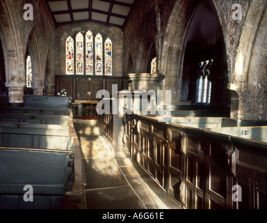 Kirchenschiff und Box Kirchenbänke Holy Trinity Kirche ältesten York North Yorkshire England Stockfoto