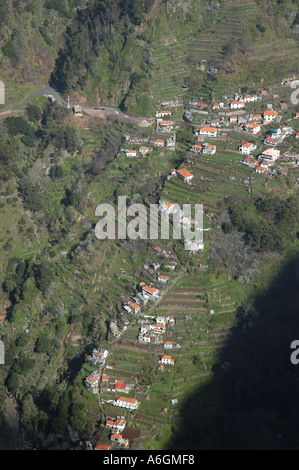 Blick auf Curral das Freiras Tal der Nonnen Madeira Portugal EU Europa Stockfoto