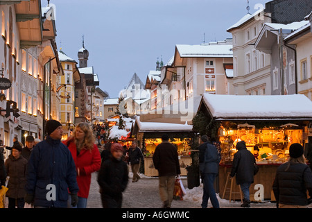 Weihnachtsmarkt in Bad Tölz oberen Bayern Deutschland Stockfoto