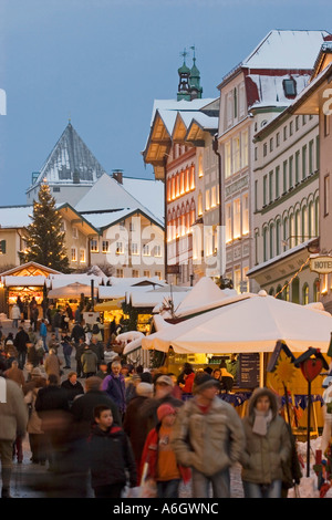 Weihnachtsmarkt in Bad Tölz oberen Bayern Deutschland Stockfoto