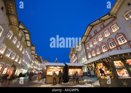 Weihnachtsmarkt in Bad Tölz oberen Bayern Deutschland Stockfoto