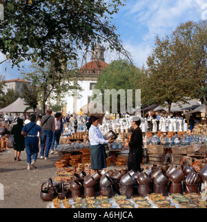 Barcelos Portugal im Stadtteil "Costa Verde" am Markttag Stockfoto