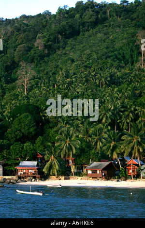 Strand Bungalows Salang Beach Tioman Island, Malaysia Stockfoto