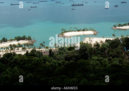 Künstlicher Resort-Inseln und Lagunen-Insel Sentosa-Singapur Stockfoto