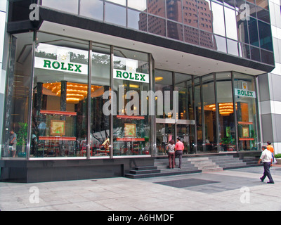 Rolex-Uhren-Shop Orchard Road Singapur Stockfoto