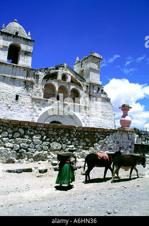 Church.Maca.Colca Valley.Peru Stockfoto