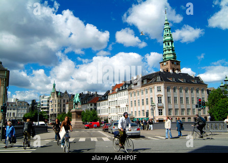 Radfahren in Copenhagen.Denmark.Scandinavia Menschen Stockfoto