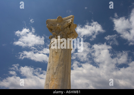 Eine Säule in der Greco-römische Siedlung Kourion Zypern Stockfoto