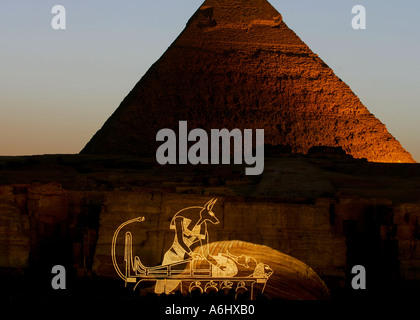 Die Pyramiden von Gizeh Chephren Stockfoto