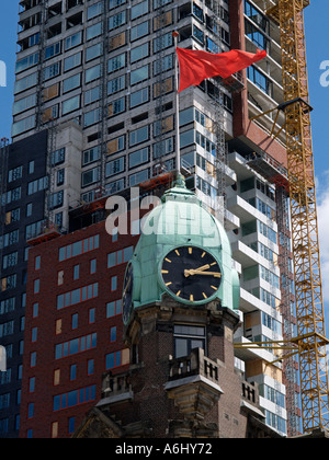 Der Turm des historischen Holland America Line Bürogebäudes Rotterdam Niederlande Stockfoto