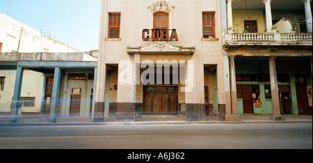 Kino Kuba Architektur Weltstädte. Schöne Gebäude der Stadt von Havanna in Kuba im zentralen Lateinamerika. Zentrale Lateinamerika reisen Stockfoto