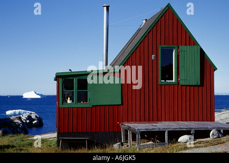 Wohnhaus in Rodebay, Dänemark, Grönland, Kitaa, Disko-Bucht Stockfoto