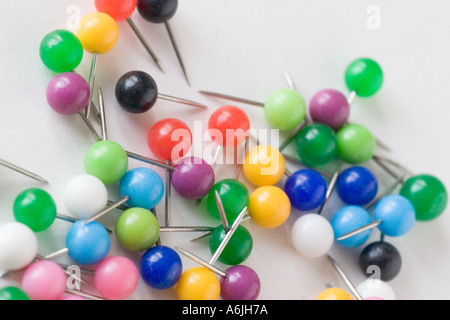 Multi-farbige Karte pins Stockfoto