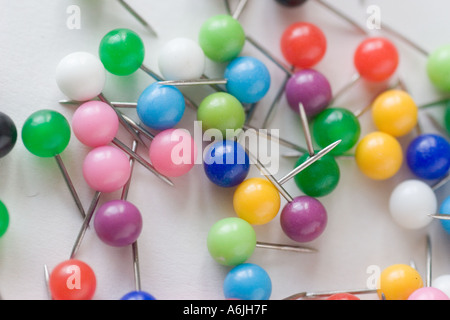 Multi-farbige Karte pins Stockfoto