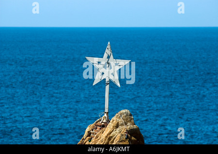 Weihnachten Sterne - Taucher aus Quebrada Klippen - Acapulco Stockfoto