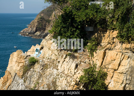 Taucher aus Quebrada Klippen - Acapulco Stockfoto