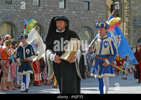 Das Kostüm Fußball Spiel Prozession Florenz Italien Stockfoto