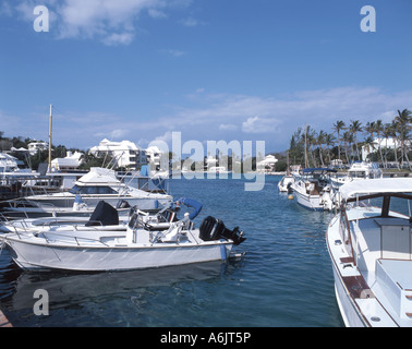 Blick auf die Bucht, Flatt's Inlet, Hamilton Parish, Bermuda Stockfoto