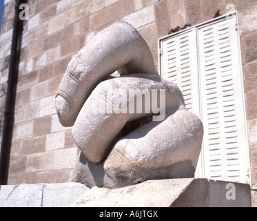 Hand Skulptur, archäologische Museum, die Zitadelle, Amman, Amman Governorate, Jordanien Stockfoto