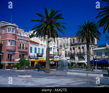 Samos Griechenland Vathy Platia Pythagora Stockfoto