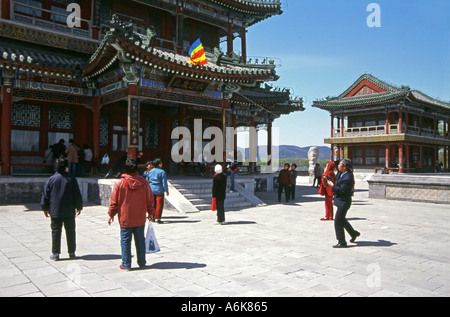 Opernbühne im Garten des tugendhaften Harmonie Sommerpalast UNESCO Welt Erbe Website Beijing Peking China chinesische Asien Stockfoto