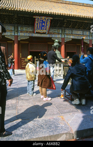 Lama Yonghe-Tempel Peking Peking China chinesische asiatische asiatische Asien Stockfoto