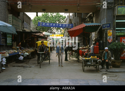 Muslimische Viertel XI Xian große alte Hauptstadt von China Shaanxi chinesische asiatische asiatische Asien Stockfoto