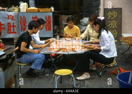 Muslimische Viertel XI Xian große alte Hauptstadt von China Shaanxi chinesische asiatische asiatische Asien Stockfoto