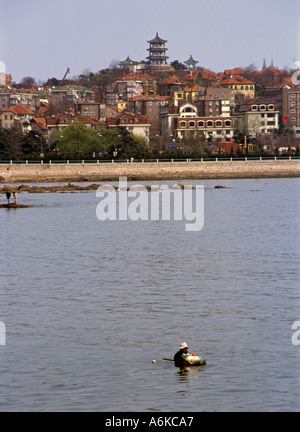 Kleine Fische Hill Xiaoyushan gelben Meer Qingdao Bay Halbinsel Shandong China chinesische asiatische asiatische Asien Stockfoto