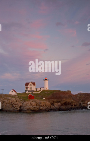 Nubble Light Cape Neddick York Maine Stockfoto