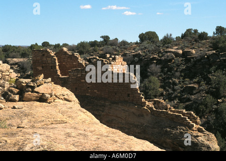 Festung Haus Hovenweep National Monument befindet sich an He Grenze zwischen Colorado und Utah in den vier Eckbereich Stockfoto