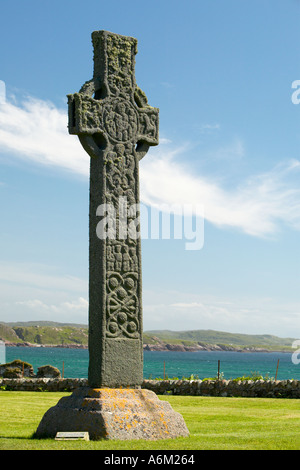 St Martins Cross, Iona Abbey, Schottland Stockfoto