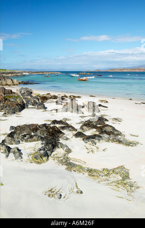 Strand auf der Insel Iona, Blick über den Sound of Iona, Schottland Stockfoto
