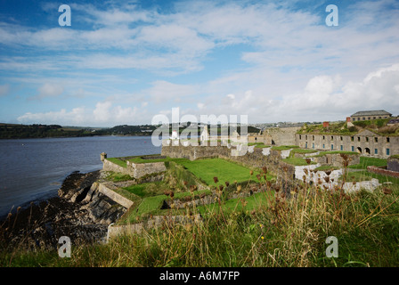 Blick auf den Hafen von Charles Fort in Kinsale-County Cork-Irland Stockfoto