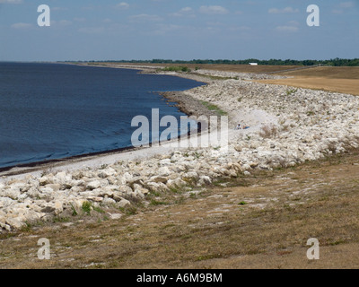 Lake Okeechobee niedrige Wasserstände Trockenheit ausgesetzt bank Hafen Mayaca 03 07 Stockfoto